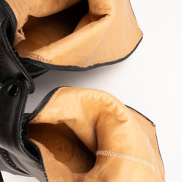 Jil Sander Black Knee-High Leather Boots – Size 37 - Picture 8 of 13